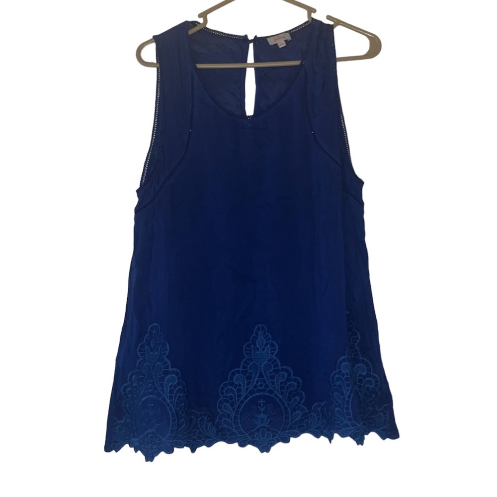 Pixley Lightweight bold blue sleeveless top - Large